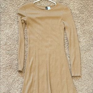 Beige knit dress